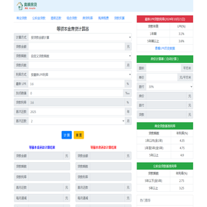 等额本金还款计算器_计算公式_在线计算月供还款计划明细_房贷计算器